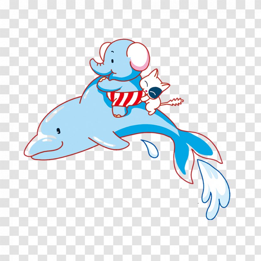 Whale Drawing Elephant - Electric Blue - Cartoon Transparent PNG