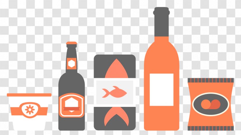 Wine Alcoholic Drink Bottle Liqueur - Label - Food Packaging Design Transparent PNG