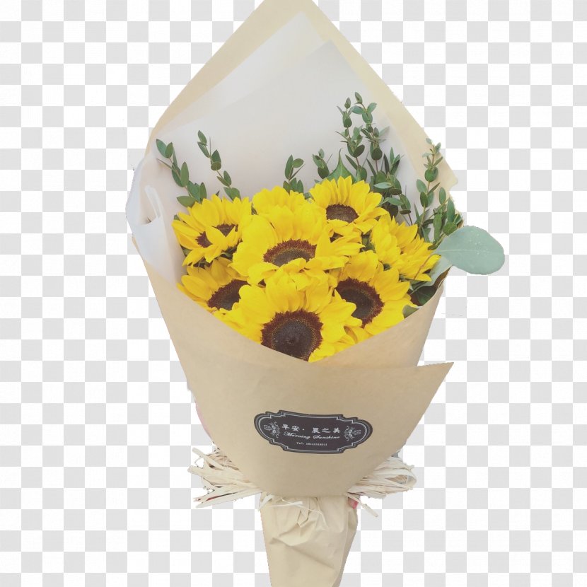 Flower Bouquet Floral Design Common Sunflower Yellow - Arranging Transparent PNG