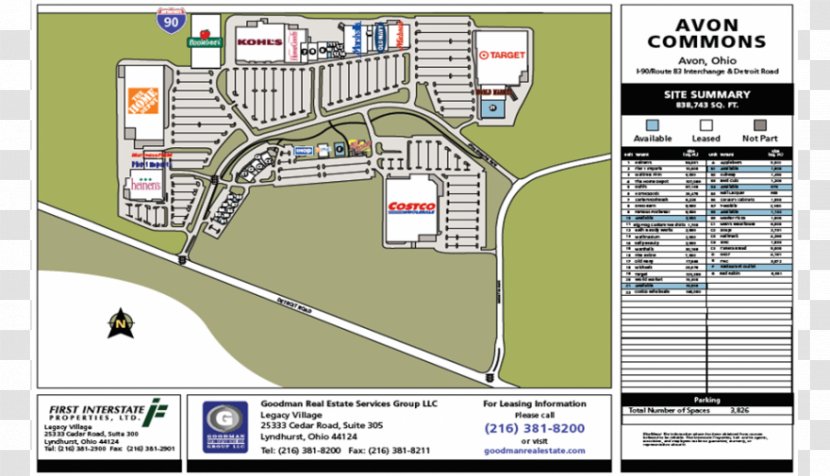 Elyria Interstate 90 In Ohio Avon Commons Drive Costco - Elevation - Marshalls Transparent PNG