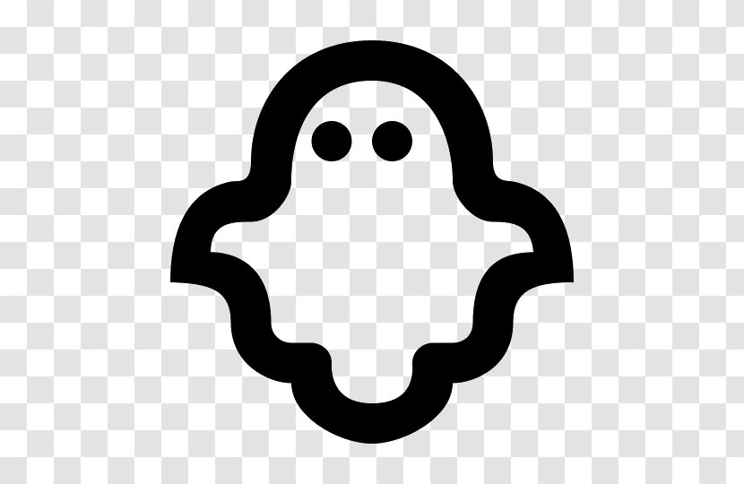 Ghost Smiley Clip Art - Black And White Transparent PNG