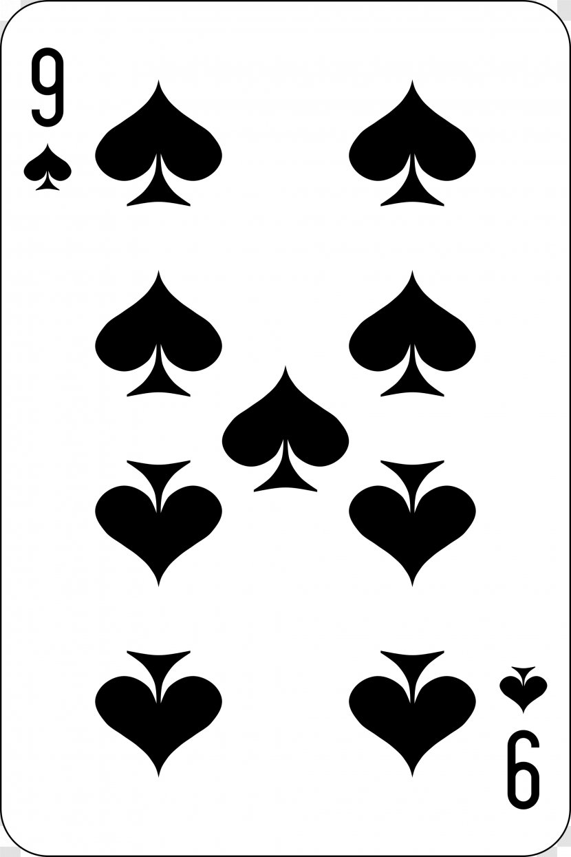 Playing Card Ace Of Spades Espadas Neuf De Pique - Frame - Spade Transparent PNG