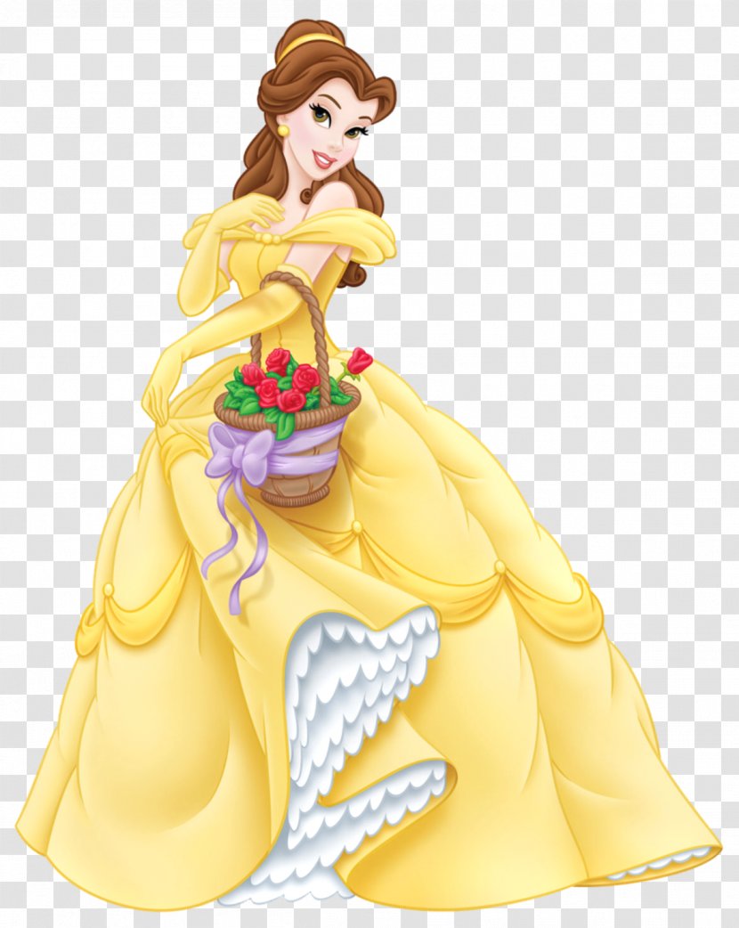 Belle Beast Cinderella Ariel Princess Jasmine - Yellow - Transparent Cartoon Transparent PNG