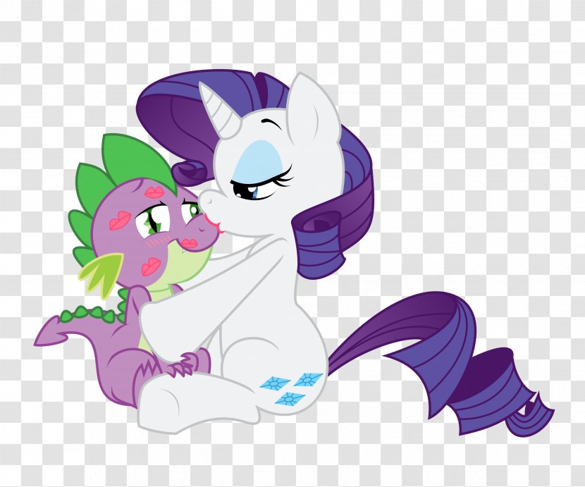 Spike Rarity Rainbow Dash Pinkie Pie Applejack - Cartoon - Vector Kisses Transparent PNG