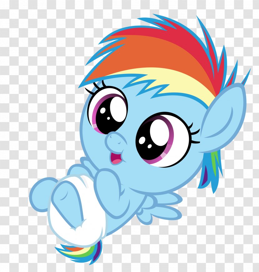 Rainbow Dash Pony Derpy Hooves Infant - Heart - Diaper Transparent PNG
