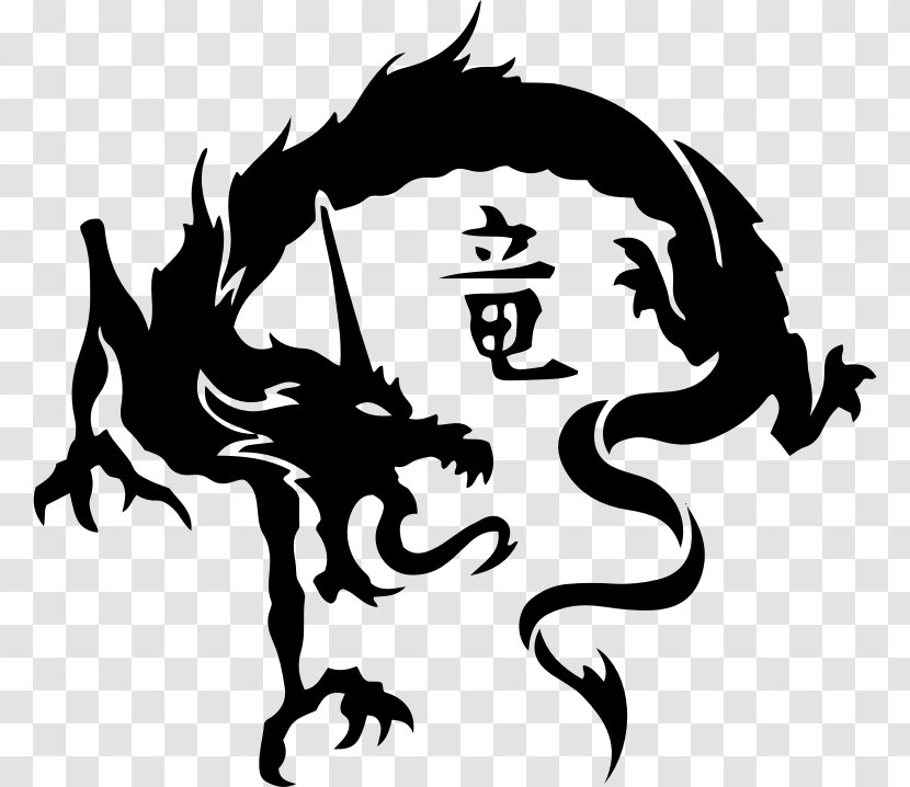 China Chinese Dragon Japanese Tattoo - Monochrome Photography Transparent PNG