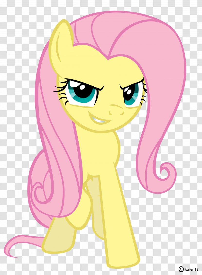 Pony Fluttershy Fantasy Illustration Pegasus - Watercolor - Art Transparent PNG