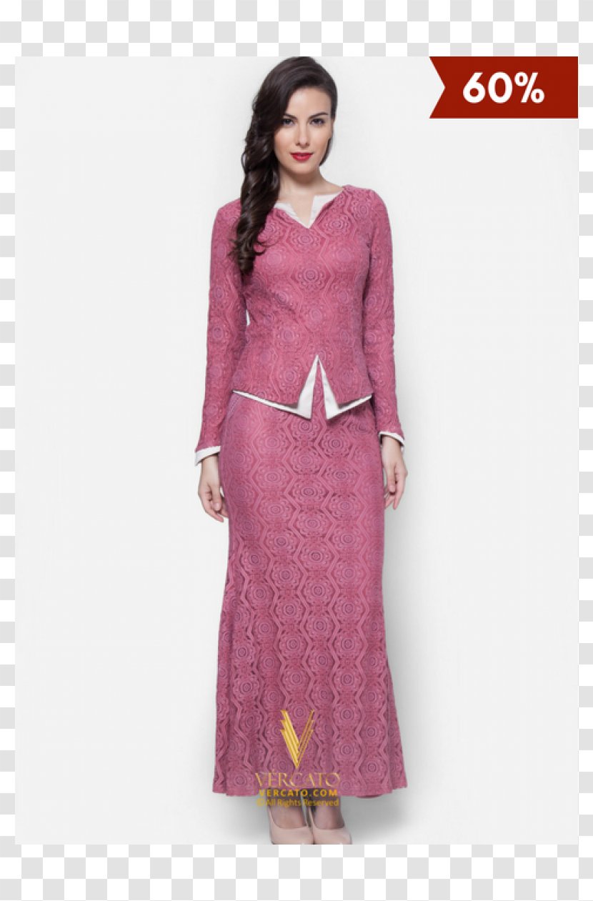 Baju Kurung Kebaya Dress Lace Gown - Tops Transparent PNG