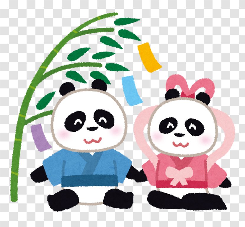 Giant Panda Qixi Festival Zhi Nu Tanzaku 仙台七夕 - Milky Way - Tanabata Transparent PNG