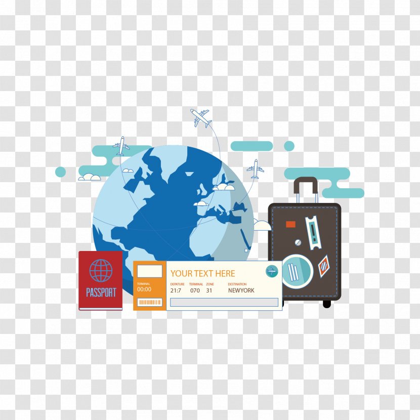 Flight Indemnity Passenger Organization Travel - Vector Global Tourism Material Transparent PNG