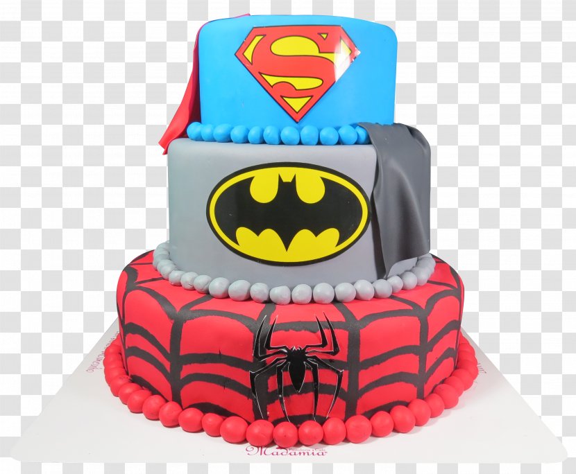Birthday Cake Batman Superman Spider-Man - Hulk - Spiderman Transparent PNG