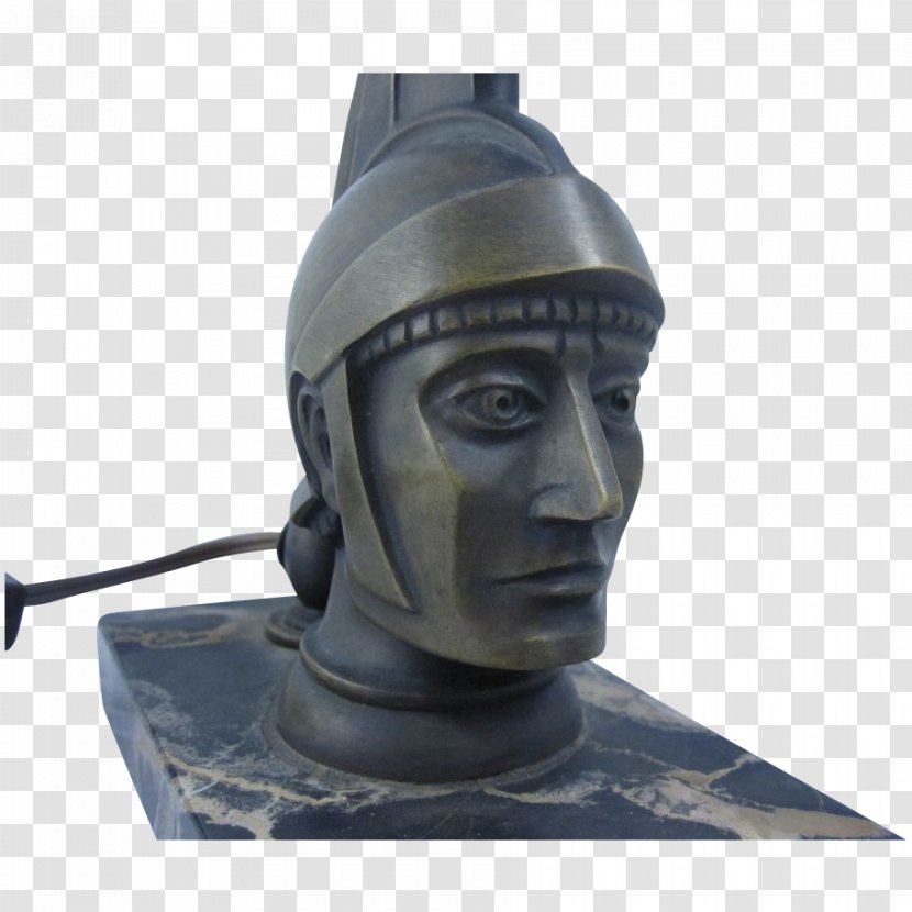 Bronze Sculpture Statue Bust - Roman Head Transparent PNG