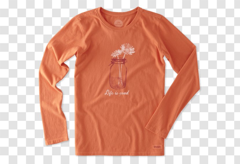 Long-sleeved T-shirt Shoulder Bluza - Orange Transparent PNG