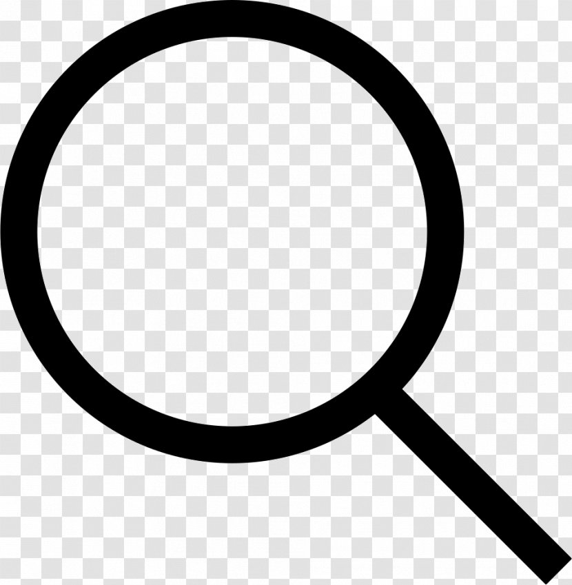 Symbol Magnifying Glass - Black And White - Quickly Transparent PNG