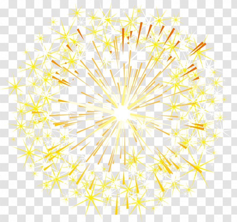 Fireworks Lighting - Hand Painted Yellow Transparent PNG