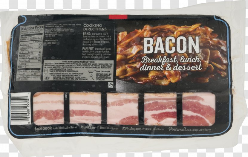 Bacon Food Pork Meat - Ounce - Luncheon Transparent PNG