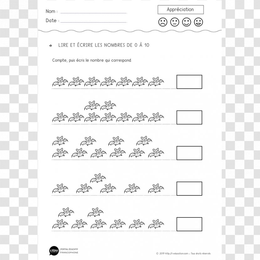 Counting Mathematics Number Dénombrement Cours Préparatoire - Cartoon - Exercice Transparent PNG