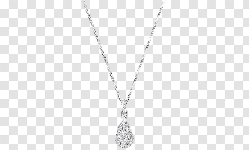 Locket Necklace Chain Silver - Swarovski Jewellery Women's White Gold Transparent PNG