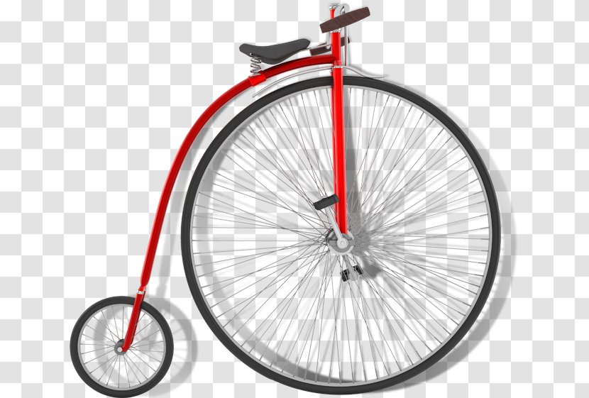 Bicycle Wheels Frames Tires Saddles Penny-farthing - Mode Of Transport Transparent PNG