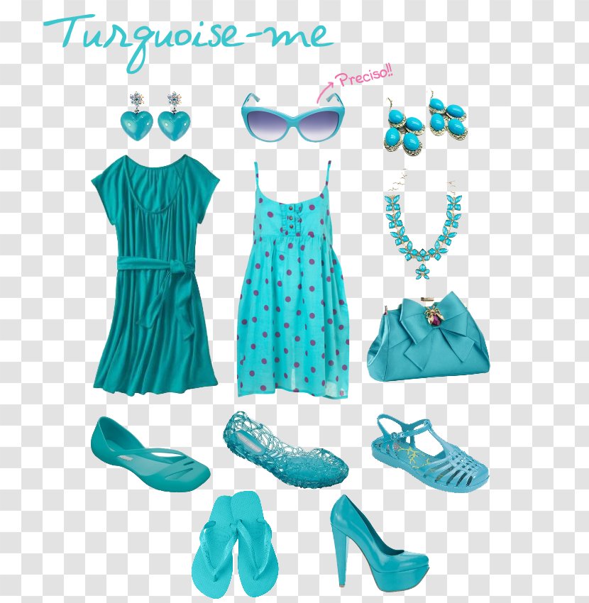 Sleeve Dress Turquoise Shoe Font - Green Transparent PNG