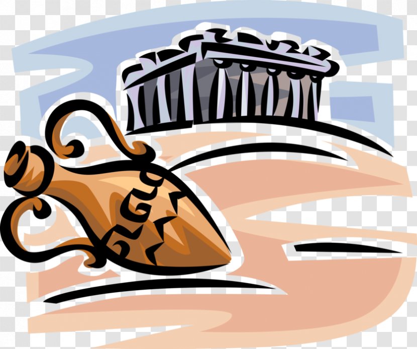 Parthenon Clip Art Illustration Vector Graphics Image - Cartoon - Partenon Pattern Transparent PNG