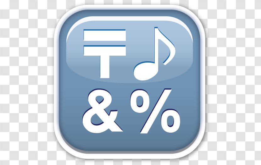Emoji Domain Symbol Sticker Number - Blue Transparent PNG