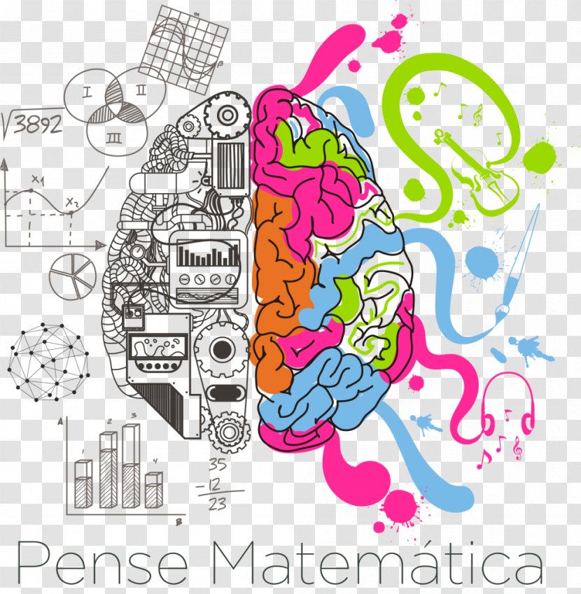 Brain Creativity Cerebral Hemisphere - Heart - Matematica Transparent PNG