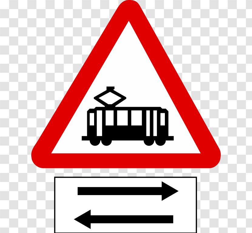 Tram Warning Sign Senyal Junction Traffic Transparent PNG