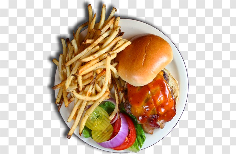 French Fries Hamburger Breakfast - Cheeseburger - Lunch Burger Transparent PNG