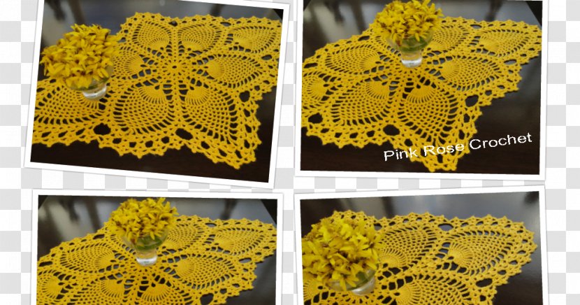 Needlework Crochet Lace Textile Sunflower M - Material - Hexagonos Transparent PNG