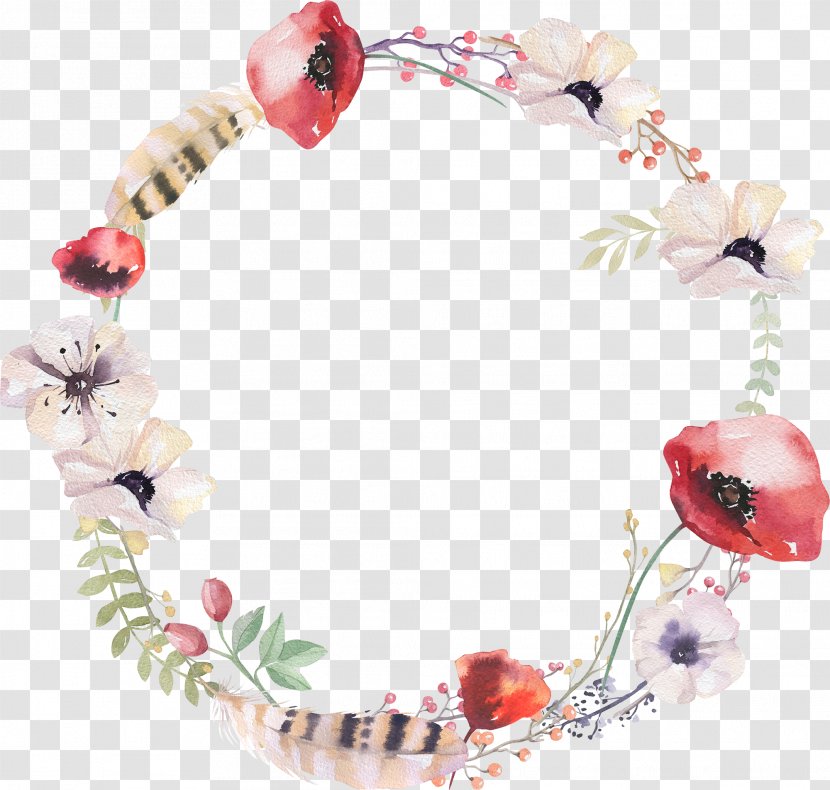 Stock Photography Wreath Watercolor Painting Flower - Art - Floral Transparent PNG