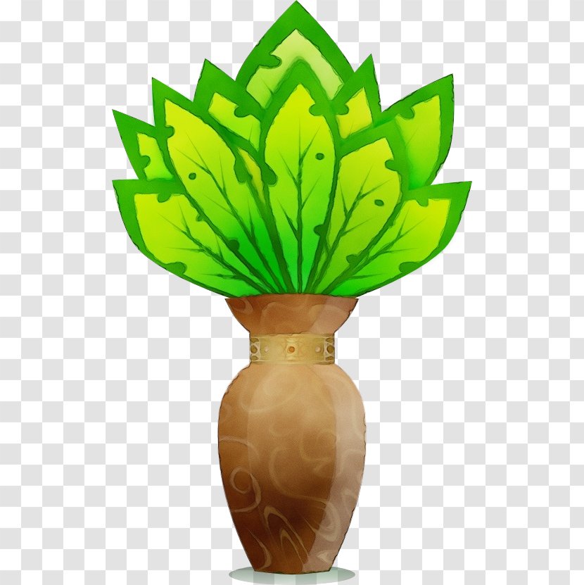 Green Flowerpot Leaf Plant Grass - Flower - Perennial Houseplant Transparent PNG