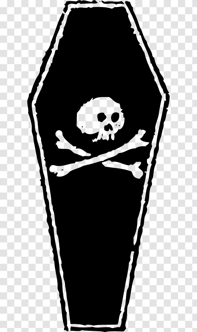 Coffin Royalty-free Clip Art - Black - Skull And Bone Transparent PNG