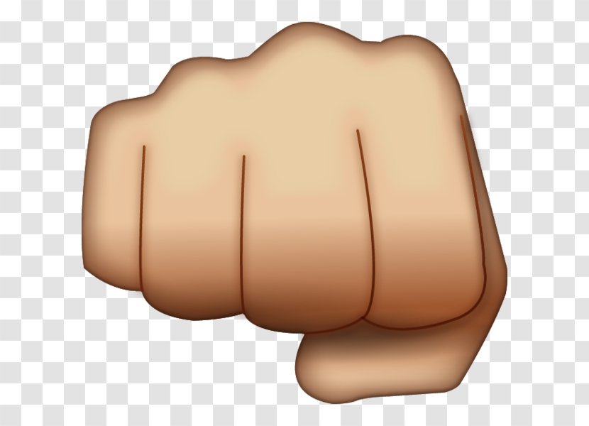 Raised Fist Emoji Bump Punch - Cartoon Transparent PNG