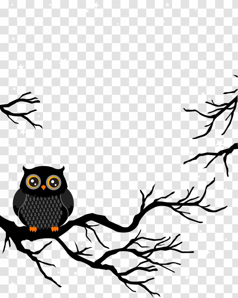 Owl Clip Art - Bird - On The Branches Transparent PNG