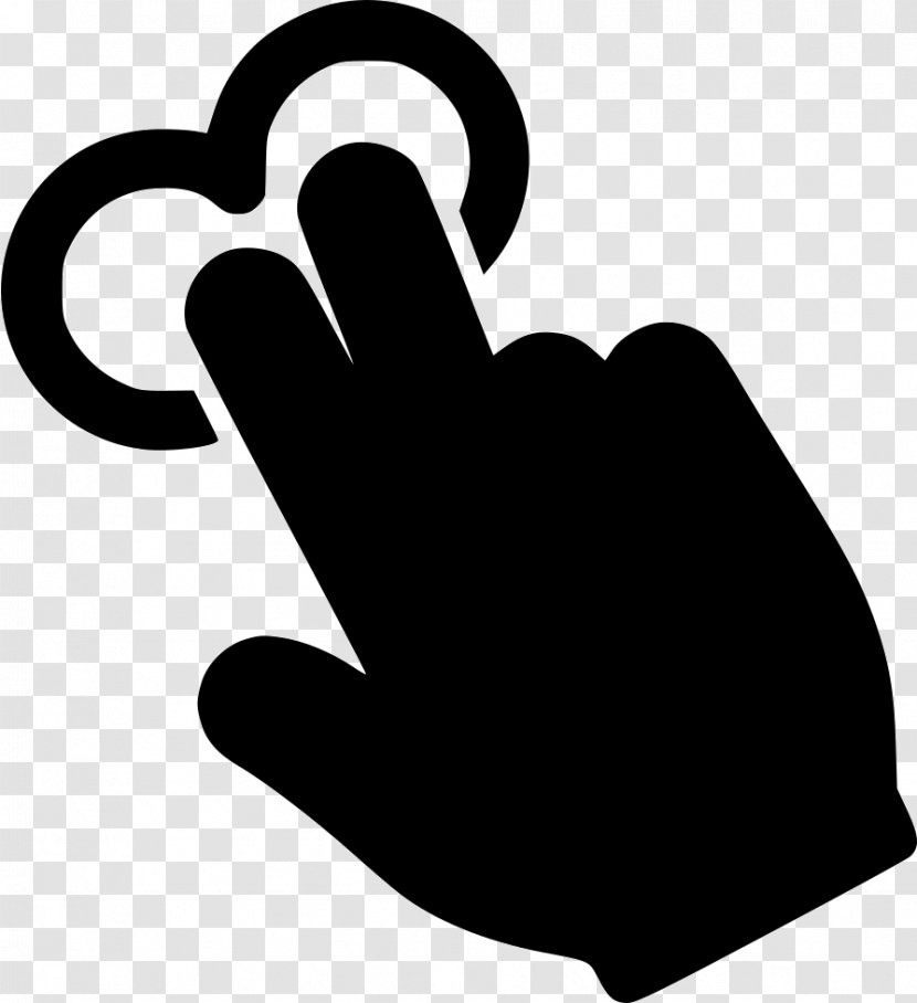 Clip Art Finger - Heart - Two Tap Transparent PNG