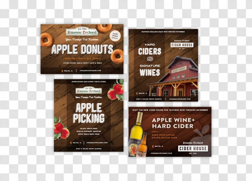 Advertising Cider Doughnut Dribbble Apple Donuts - Brand - Trifold Food Menu Cocktail Transparent PNG