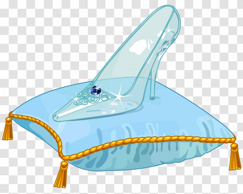Slipper Cinderella Shoe Clip Art - Aqua - Glass Vector Clipart Image Transparent PNG