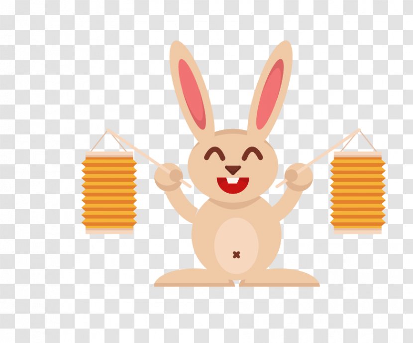 Easter Bunny Rabbit Cartoon - Mooncake Transparent PNG