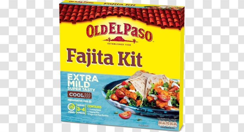 Old El Paso Fajita Dinner Kit Vegetarian Cuisine Food - Meal - Meat Seasoning Transparent PNG