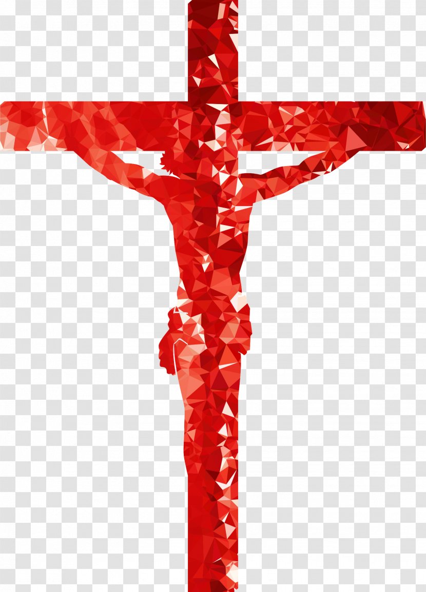 Crucifix Christian Cross Clip Art - Red Transparent PNG