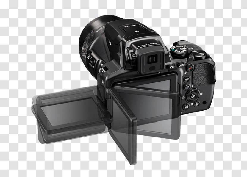 Zoom Lens Nikon Coolpix P900 16.0 MP Compact Digital Camera - Black 16MP 83X Super 4K Wi-Fi GPS Bridge CameraCamera Transparent PNG