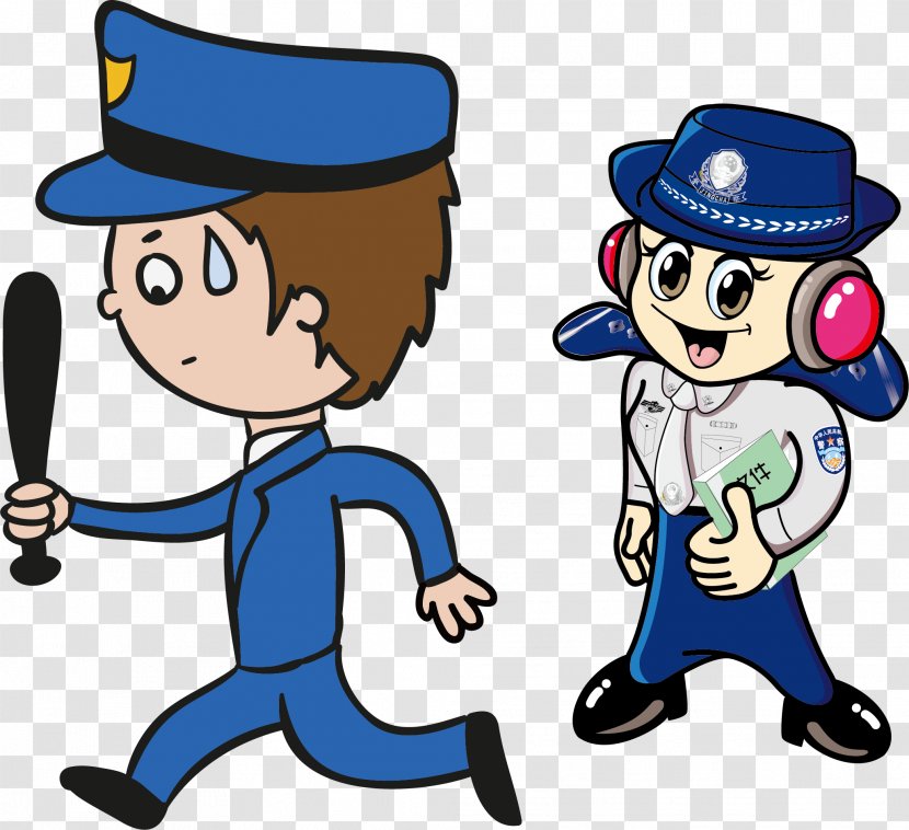 Police Officer Cartoon Designer - Headgear - Network Alarm To Mention Transparent PNG