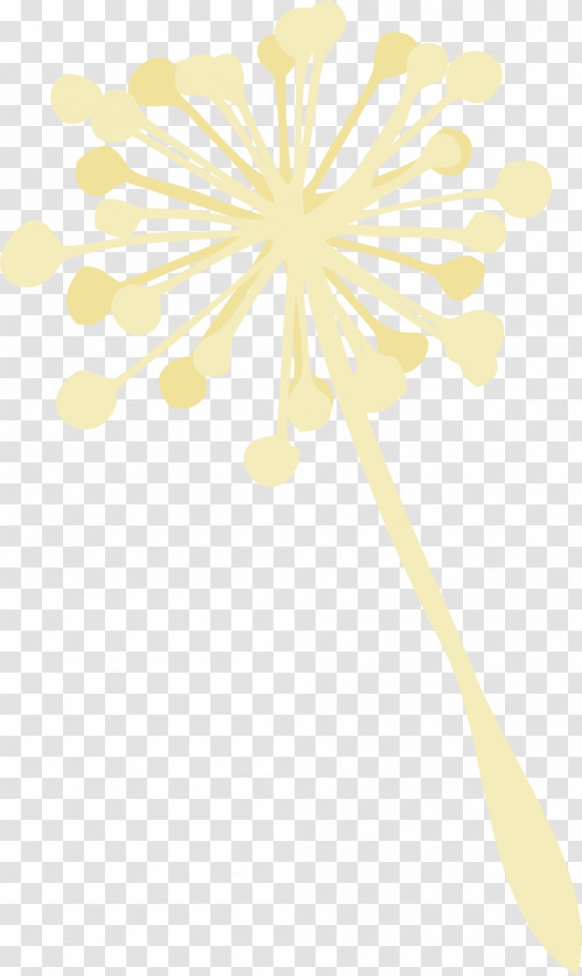 Dandelion Illustration - Area - Hand Painted Yellow Transparent PNG