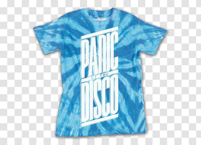 T-shirt Blue Tie-dye Panic! At The Disco - Panic - TIE DYE Transparent PNG