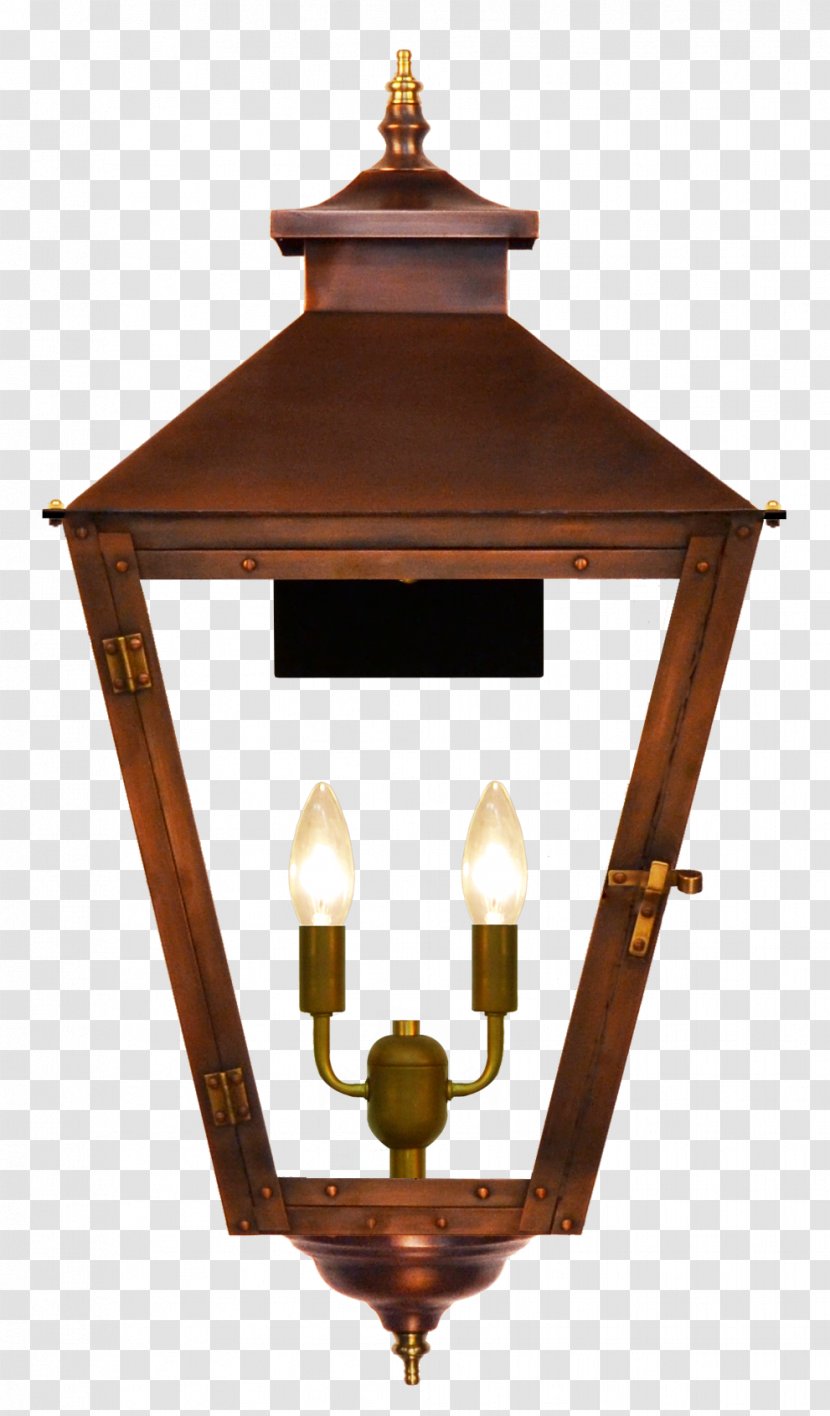 Gas Lighting Lantern Coppersmith Light Fixture - Electricity - Copper Wall Lamp Transparent PNG