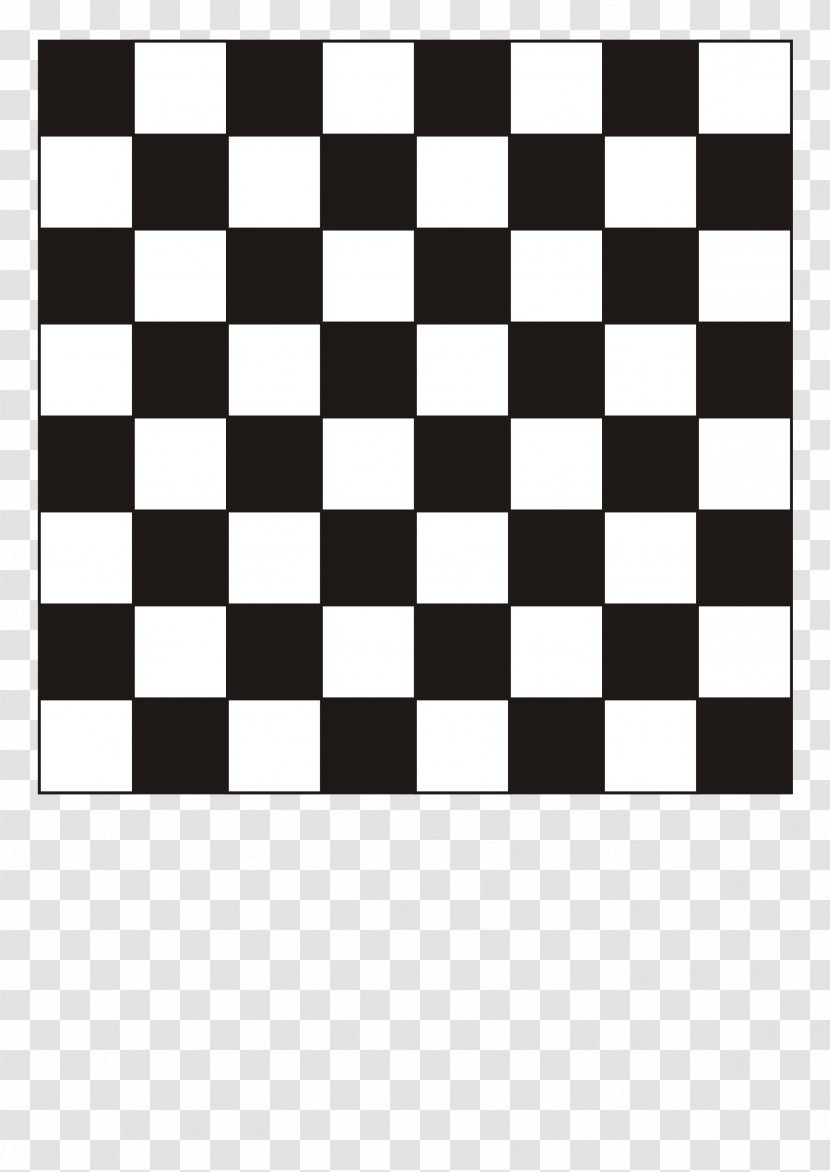 Chessboard Draughts Chess Piece White And Black In - Symmetry Transparent PNG