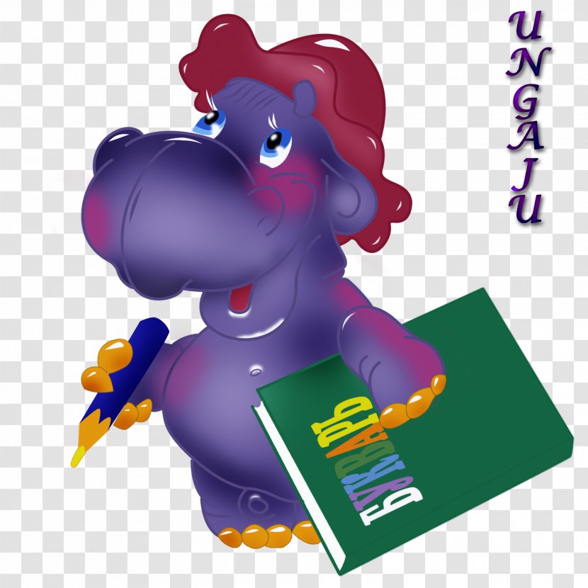 Hippopotamus Presentation Clip Art - Magenta - Hippo Transparent PNG