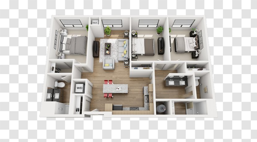 Floor Plan SkyVue Apartments House Storey - Apartment - Interior Design Transparent PNG