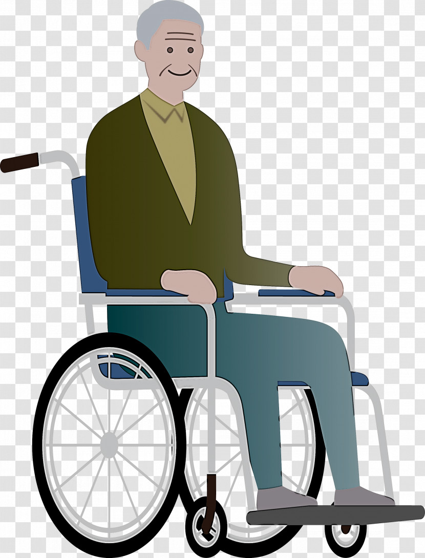 Grandpa Grandfather Wheelchair Transparent PNG